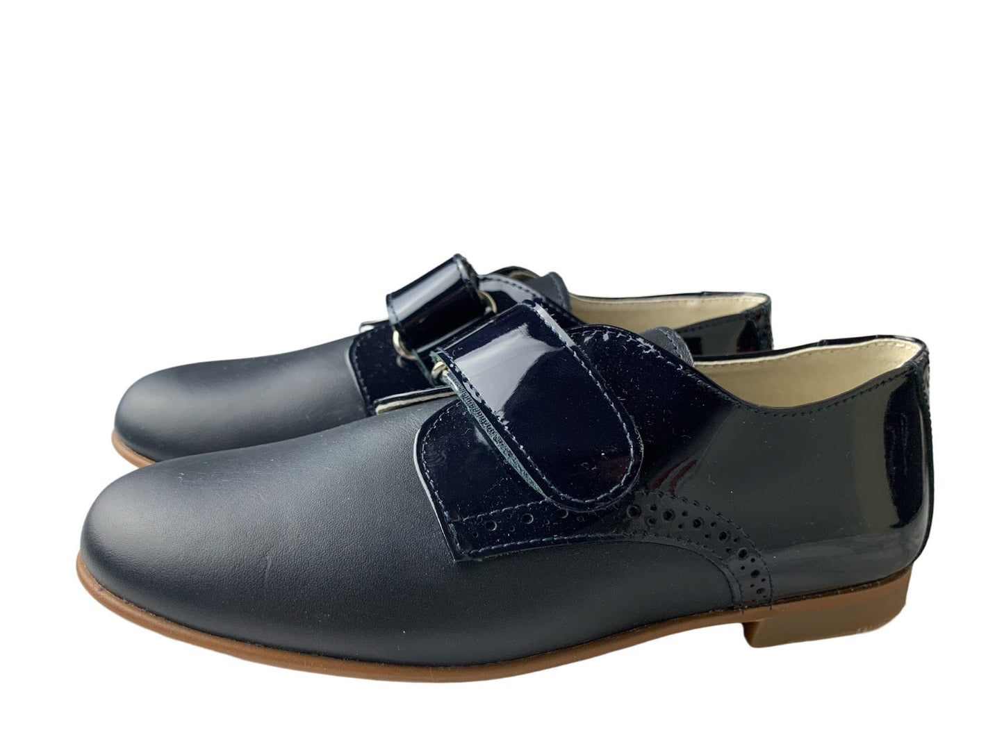 Tritt 11918 Navy Boys Classic Velcro Strap Dress Shoe