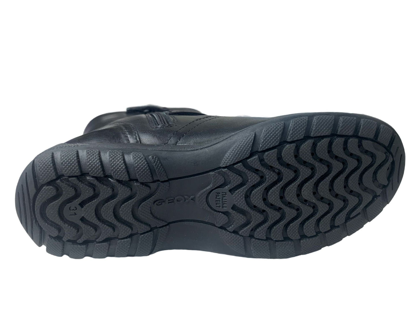 Geox Girls Black Patent Boot