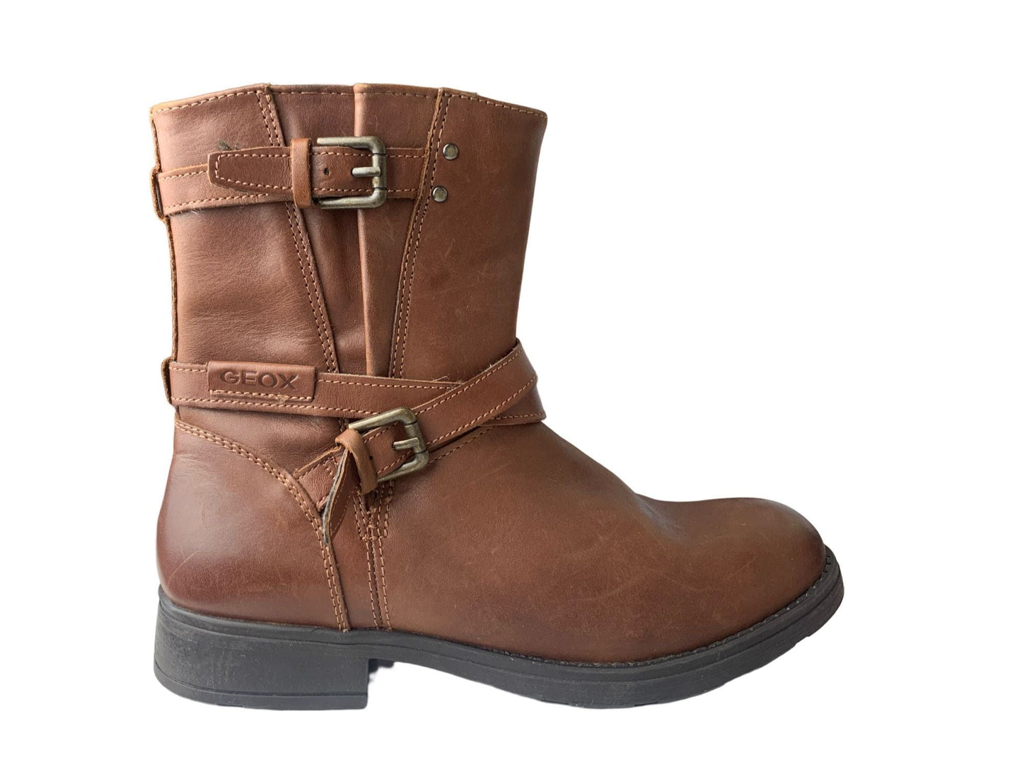 Geox Cognac Brown Ankle Boot